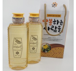 아카시아꿀 500g x 2병 (100%숙성생꿀)
